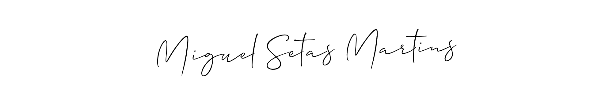 Also we have Miguel Setas Martins name is the best signature style. Create professional handwritten signature collection using Allison_Script autograph style. Miguel Setas Martins signature style 2 images and pictures png