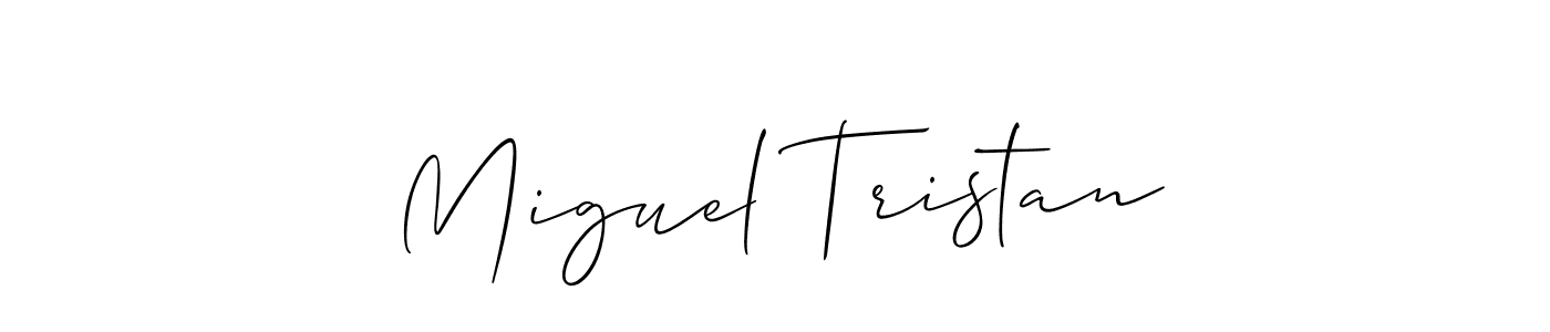 How to make Miguel Tristan signature? Allison_Script is a professional autograph style. Create handwritten signature for Miguel Tristan name. Miguel Tristan signature style 2 images and pictures png