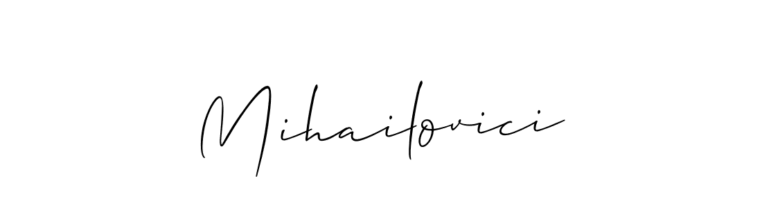 How to make Mihailovici name signature. Use Allison_Script style for creating short signs online. This is the latest handwritten sign. Mihailovici signature style 2 images and pictures png