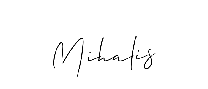 Also You can easily find your signature by using the search form. We will create Mihalis name handwritten signature images for you free of cost using Allison_Script sign style. Mihalis signature style 2 images and pictures png