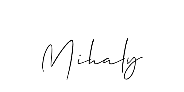 How to make Mihaly signature? Allison_Script is a professional autograph style. Create handwritten signature for Mihaly name. Mihaly signature style 2 images and pictures png