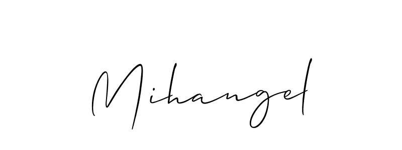 if you are searching for the best signature style for your name Mihangel. so please give up your signature search. here we have designed multiple signature styles  using Allison_Script. Mihangel signature style 2 images and pictures png