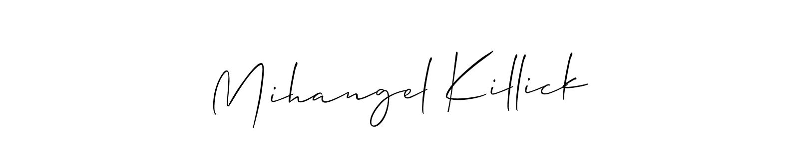 How to make Mihangel Killick name signature. Use Allison_Script style for creating short signs online. This is the latest handwritten sign. Mihangel Killick signature style 2 images and pictures png