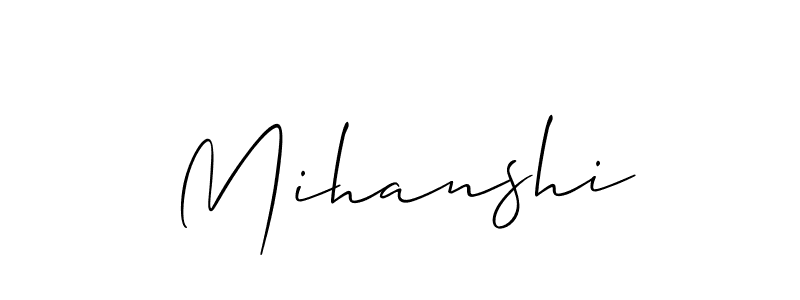 You should practise on your own different ways (Allison_Script) to write your name (Mihanshi) in signature. don't let someone else do it for you. Mihanshi signature style 2 images and pictures png