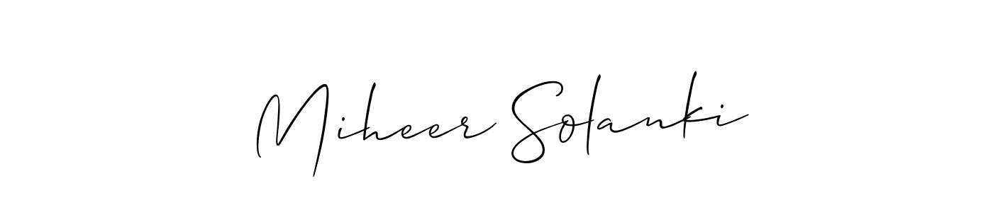 Miheer Solanki stylish signature style. Best Handwritten Sign (Allison_Script) for my name. Handwritten Signature Collection Ideas for my name Miheer Solanki. Miheer Solanki signature style 2 images and pictures png