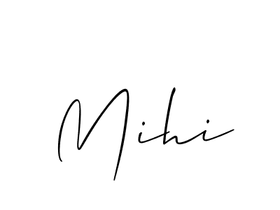 Design your own signature with our free online signature maker. With this signature software, you can create a handwritten (Allison_Script) signature for name Mihi. Mihi signature style 2 images and pictures png