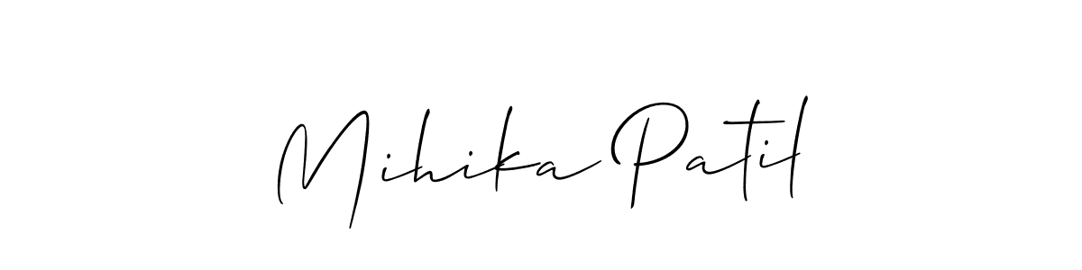 Design your own signature with our free online signature maker. With this signature software, you can create a handwritten (Allison_Script) signature for name Mihika Patil. Mihika Patil signature style 2 images and pictures png