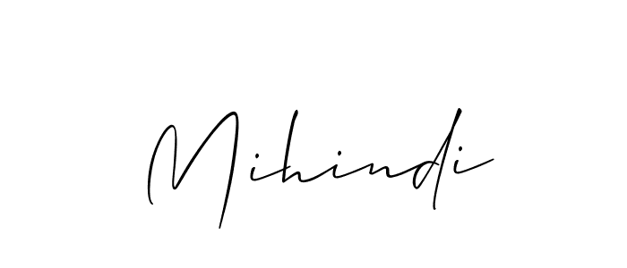 Make a short Mihindi signature style. Manage your documents anywhere anytime using Allison_Script. Create and add eSignatures, submit forms, share and send files easily. Mihindi signature style 2 images and pictures png