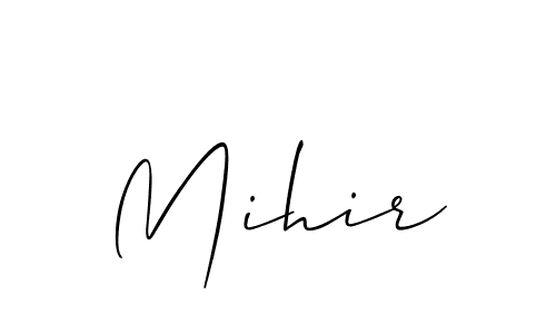 Also You can easily find your signature by using the search form. We will create Mihir name handwritten signature images for you free of cost using Allison_Script sign style. Mihir signature style 2 images and pictures png
