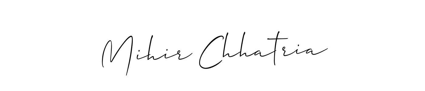 Once you've used our free online signature maker to create your best signature Allison_Script style, it's time to enjoy all of the benefits that Mihir Chhatria name signing documents. Mihir Chhatria signature style 2 images and pictures png