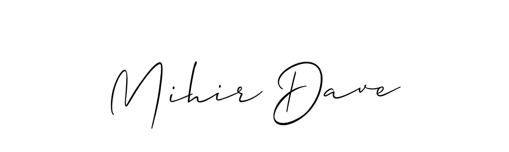 Make a short Mihir Dave signature style. Manage your documents anywhere anytime using Allison_Script. Create and add eSignatures, submit forms, share and send files easily. Mihir Dave signature style 2 images and pictures png