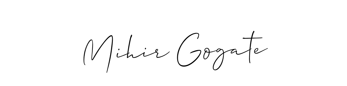 How to make Mihir Gogate signature? Allison_Script is a professional autograph style. Create handwritten signature for Mihir Gogate name. Mihir Gogate signature style 2 images and pictures png