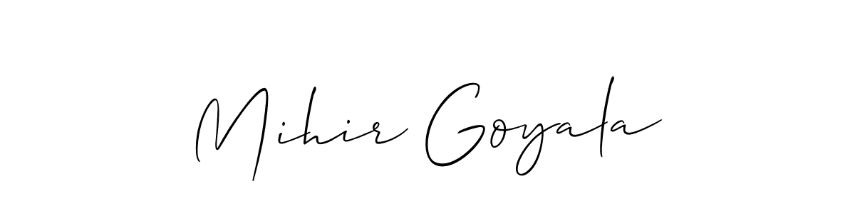 This is the best signature style for the Mihir Goyala name. Also you like these signature font (Allison_Script). Mix name signature. Mihir Goyala signature style 2 images and pictures png