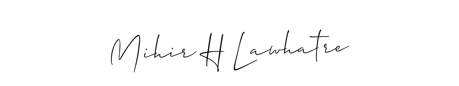 Also You can easily find your signature by using the search form. We will create Mihir H Lawhatre name handwritten signature images for you free of cost using Allison_Script sign style. Mihir H Lawhatre signature style 2 images and pictures png