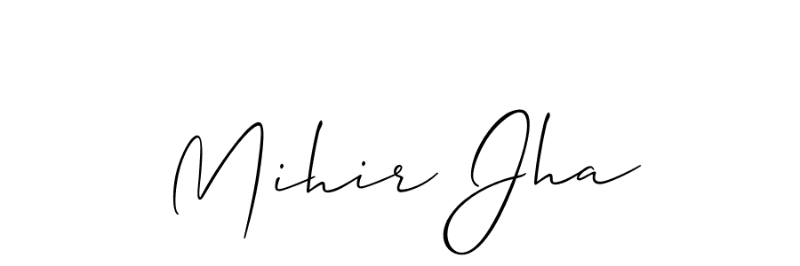 It looks lik you need a new signature style for name Mihir Jha. Design unique handwritten (Allison_Script) signature with our free signature maker in just a few clicks. Mihir Jha signature style 2 images and pictures png