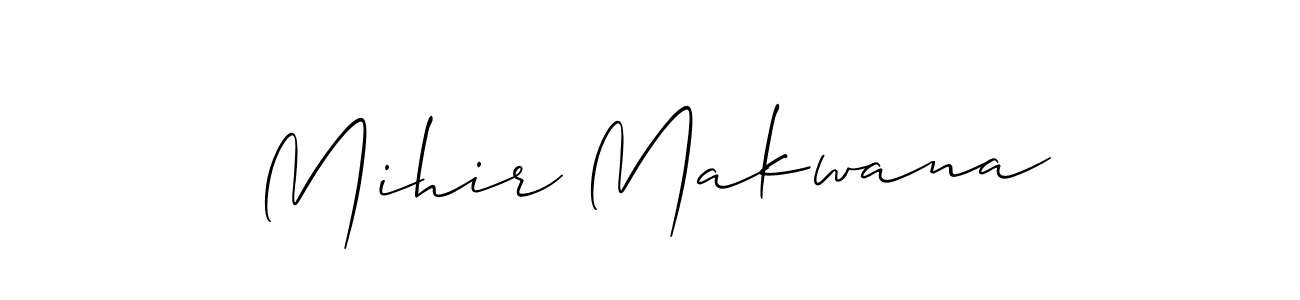 Design your own signature with our free online signature maker. With this signature software, you can create a handwritten (Allison_Script) signature for name Mihir Makwana. Mihir Makwana signature style 2 images and pictures png