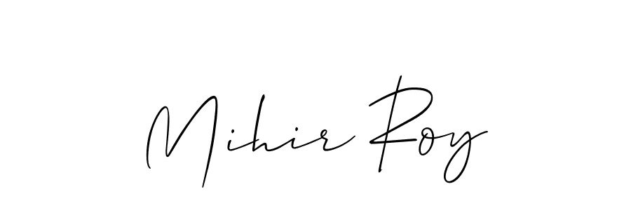 You should practise on your own different ways (Allison_Script) to write your name (Mihir Roy) in signature. don't let someone else do it for you. Mihir Roy signature style 2 images and pictures png