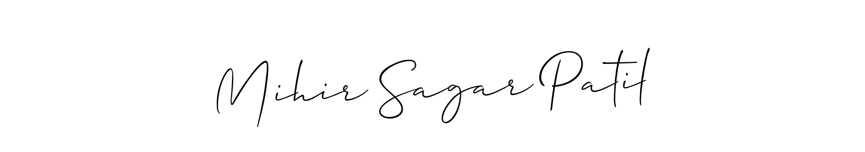 Design your own signature with our free online signature maker. With this signature software, you can create a handwritten (Allison_Script) signature for name Mihir Sagar Patil. Mihir Sagar Patil signature style 2 images and pictures png