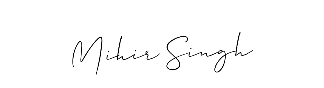 Allison_Script is a professional signature style that is perfect for those who want to add a touch of class to their signature. It is also a great choice for those who want to make their signature more unique. Get Mihir Singh name to fancy signature for free. Mihir Singh signature style 2 images and pictures png