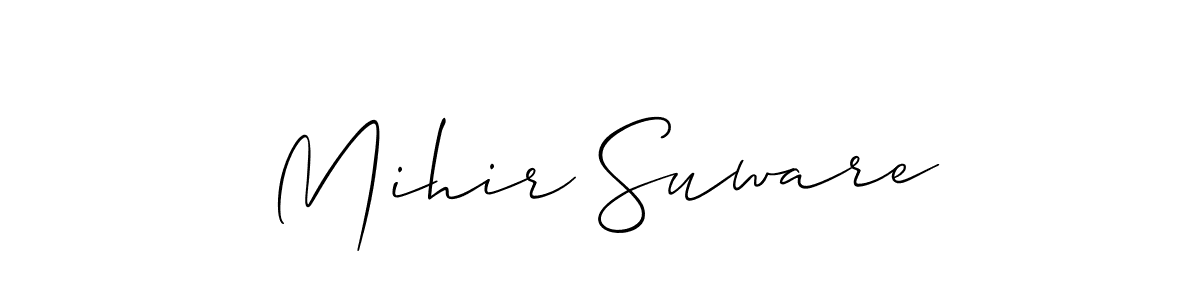 Make a beautiful signature design for name Mihir Suware. Use this online signature maker to create a handwritten signature for free. Mihir Suware signature style 2 images and pictures png