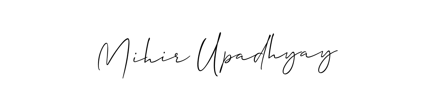 Similarly Allison_Script is the best handwritten signature design. Signature creator online .You can use it as an online autograph creator for name Mihir Upadhyay. Mihir Upadhyay signature style 2 images and pictures png