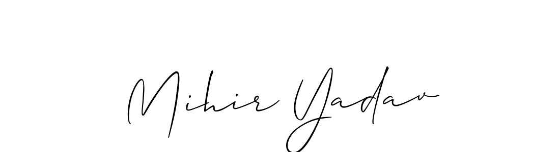 Also we have Mihir Yadav name is the best signature style. Create professional handwritten signature collection using Allison_Script autograph style. Mihir Yadav signature style 2 images and pictures png