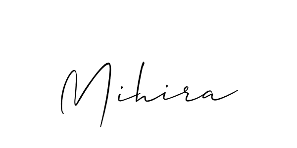 How to make Mihira signature? Allison_Script is a professional autograph style. Create handwritten signature for Mihira name. Mihira signature style 2 images and pictures png