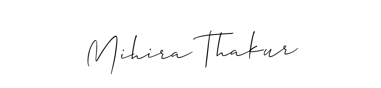 How to make Mihira Thakur name signature. Use Allison_Script style for creating short signs online. This is the latest handwritten sign. Mihira Thakur signature style 2 images and pictures png
