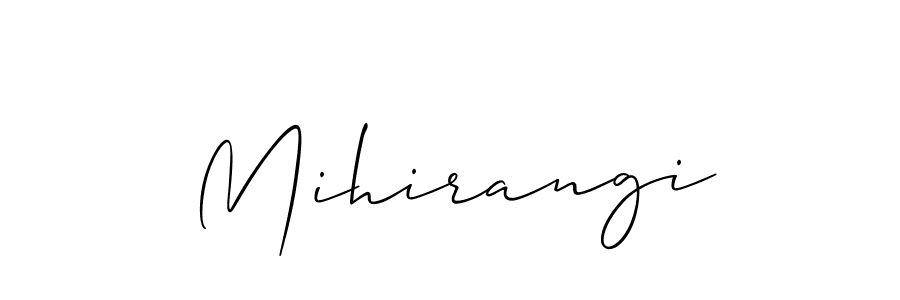 Design your own signature with our free online signature maker. With this signature software, you can create a handwritten (Allison_Script) signature for name Mihirangi. Mihirangi signature style 2 images and pictures png