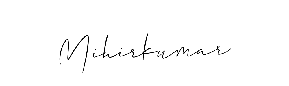 Make a short Mihirkumar signature style. Manage your documents anywhere anytime using Allison_Script. Create and add eSignatures, submit forms, share and send files easily. Mihirkumar signature style 2 images and pictures png