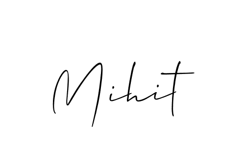 The best way (Allison_Script) to make a short signature is to pick only two or three words in your name. The name Mihit include a total of six letters. For converting this name. Mihit signature style 2 images and pictures png