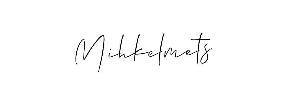 Mihkelmets stylish signature style. Best Handwritten Sign (Allison_Script) for my name. Handwritten Signature Collection Ideas for my name Mihkelmets. Mihkelmets signature style 2 images and pictures png