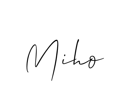 Also we have Miho name is the best signature style. Create professional handwritten signature collection using Allison_Script autograph style. Miho signature style 2 images and pictures png