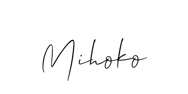 Also You can easily find your signature by using the search form. We will create Mihoko name handwritten signature images for you free of cost using Allison_Script sign style. Mihoko signature style 2 images and pictures png