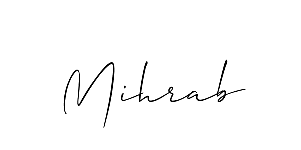 Also we have Mihrab name is the best signature style. Create professional handwritten signature collection using Allison_Script autograph style. Mihrab signature style 2 images and pictures png
