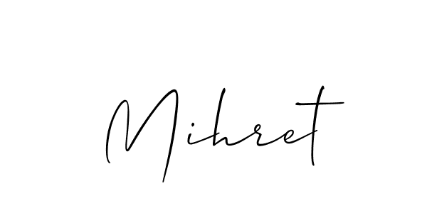 if you are searching for the best signature style for your name Mihret. so please give up your signature search. here we have designed multiple signature styles  using Allison_Script. Mihret signature style 2 images and pictures png