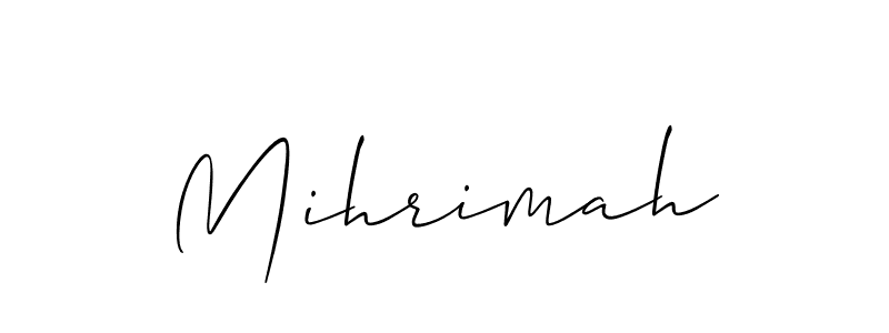 Make a short Mihrimah signature style. Manage your documents anywhere anytime using Allison_Script. Create and add eSignatures, submit forms, share and send files easily. Mihrimah signature style 2 images and pictures png