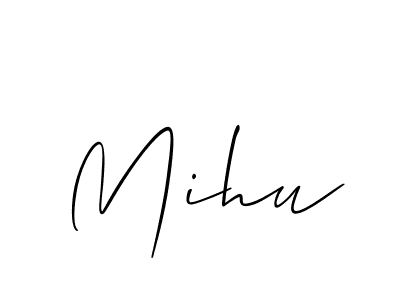 if you are searching for the best signature style for your name Mihu. so please give up your signature search. here we have designed multiple signature styles  using Allison_Script. Mihu signature style 2 images and pictures png