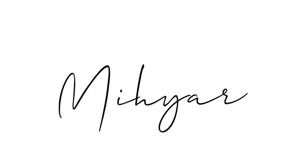 Mihyar stylish signature style. Best Handwritten Sign (Allison_Script) for my name. Handwritten Signature Collection Ideas for my name Mihyar. Mihyar signature style 2 images and pictures png