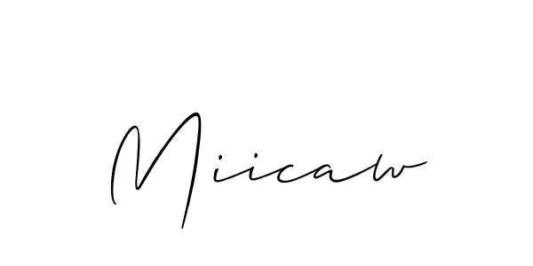How to Draw Miicaw signature style? Allison_Script is a latest design signature styles for name Miicaw. Miicaw signature style 2 images and pictures png