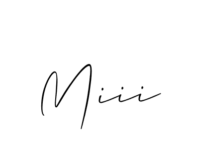 The best way (Allison_Script) to make a short signature is to pick only two or three words in your name. The name Miii include a total of six letters. For converting this name. Miii signature style 2 images and pictures png