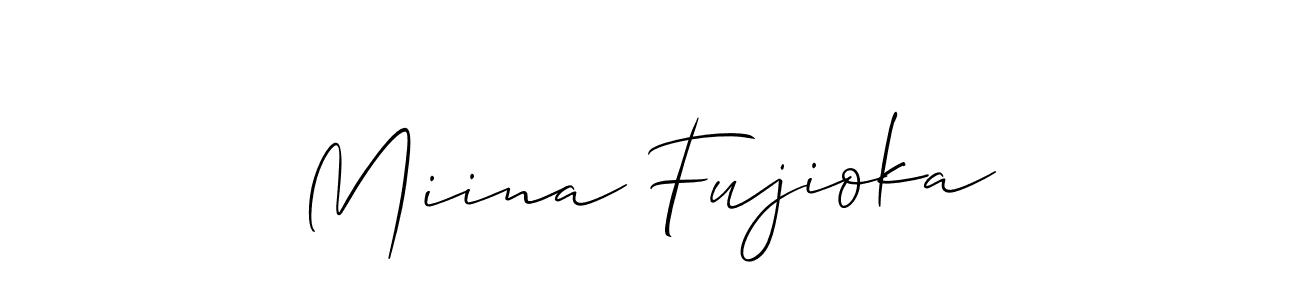 This is the best signature style for the Miina Fujioka name. Also you like these signature font (Allison_Script). Mix name signature. Miina Fujioka signature style 2 images and pictures png