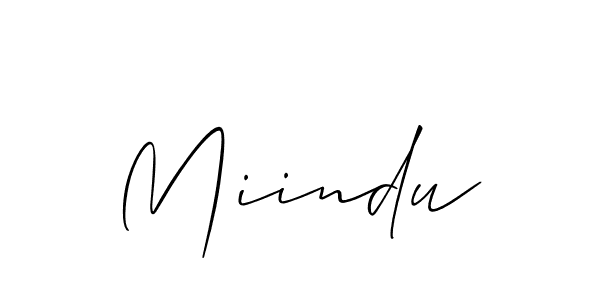 Create a beautiful signature design for name Miindu. With this signature (Allison_Script) fonts, you can make a handwritten signature for free. Miindu signature style 2 images and pictures png