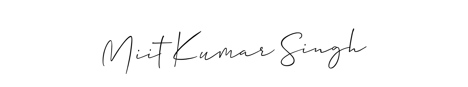 You should practise on your own different ways (Allison_Script) to write your name (Miit Kumar Singh) in signature. don't let someone else do it for you. Miit Kumar Singh signature style 2 images and pictures png