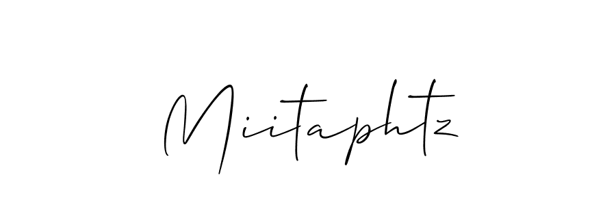 Design your own signature with our free online signature maker. With this signature software, you can create a handwritten (Allison_Script) signature for name Miitaphtz. Miitaphtz signature style 2 images and pictures png