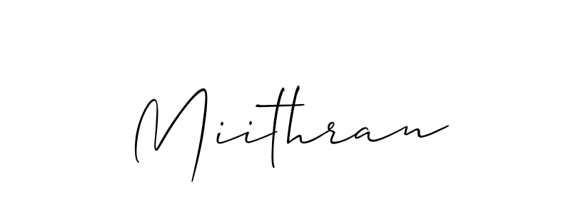The best way (Allison_Script) to make a short signature is to pick only two or three words in your name. The name Miithran include a total of six letters. For converting this name. Miithran signature style 2 images and pictures png