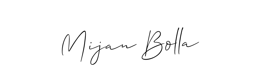 Also we have Mijan Bolla name is the best signature style. Create professional handwritten signature collection using Allison_Script autograph style. Mijan Bolla signature style 2 images and pictures png