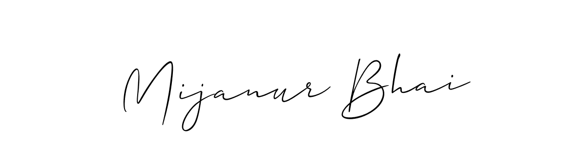 Design your own signature with our free online signature maker. With this signature software, you can create a handwritten (Allison_Script) signature for name Mijanur Bhai. Mijanur Bhai signature style 2 images and pictures png
