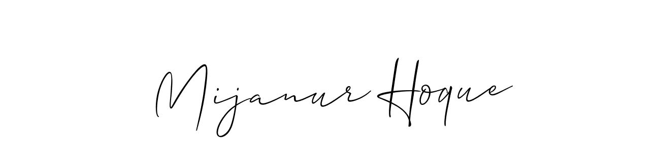 You should practise on your own different ways (Allison_Script) to write your name (Mijanur Hoque) in signature. don't let someone else do it for you. Mijanur Hoque signature style 2 images and pictures png
