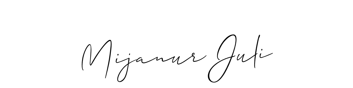 Mijanur Juli stylish signature style. Best Handwritten Sign (Allison_Script) for my name. Handwritten Signature Collection Ideas for my name Mijanur Juli. Mijanur Juli signature style 2 images and pictures png